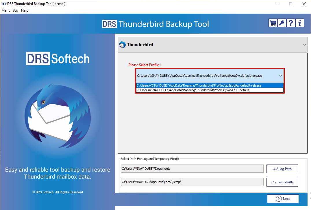 Thunderbird backup tool, Thunderbird email backup tool, thunderbird email backup software, Thunderbird backup wizard, Mozilla thunderbird mail backup, Mozilla thunderbird backup and restore