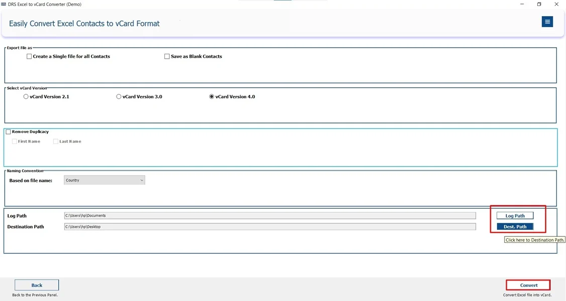 Convert Excel to vCard