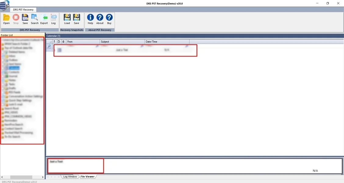 After that, expand and preview the recovered mailbox data.