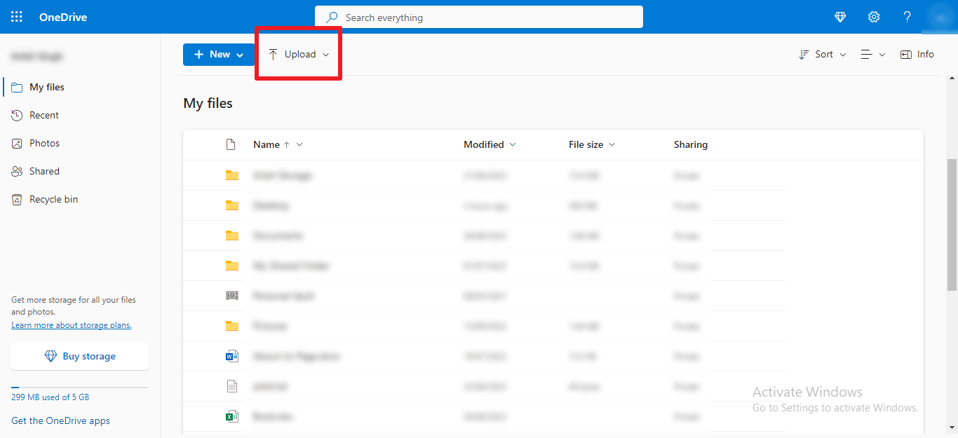 upload-the-file-in-one-drive
