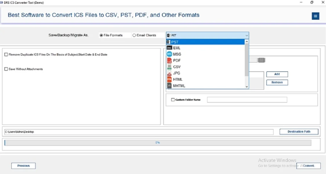 Convert ICS to PST: Move iCalendar Files into Outlook