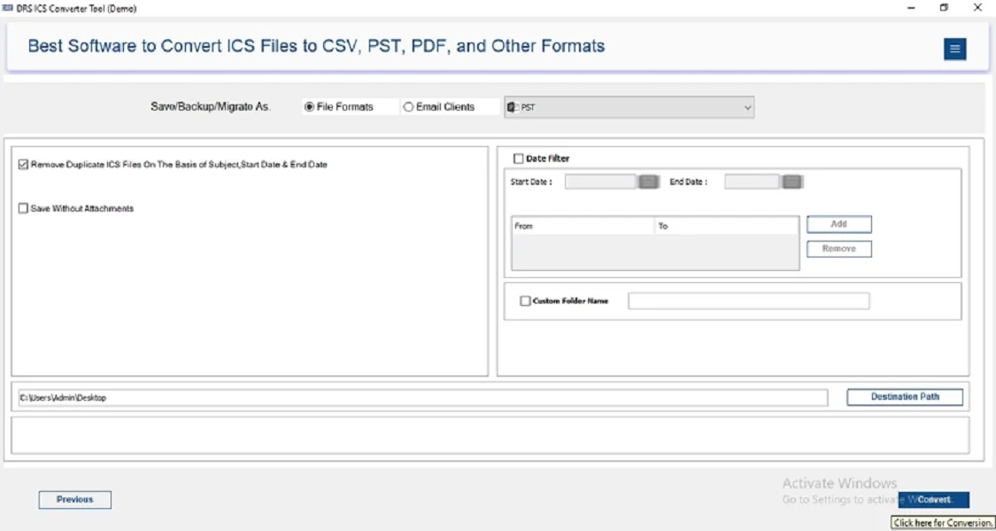 Convert ICS to PDF on Windows/Mac Without Losing Data