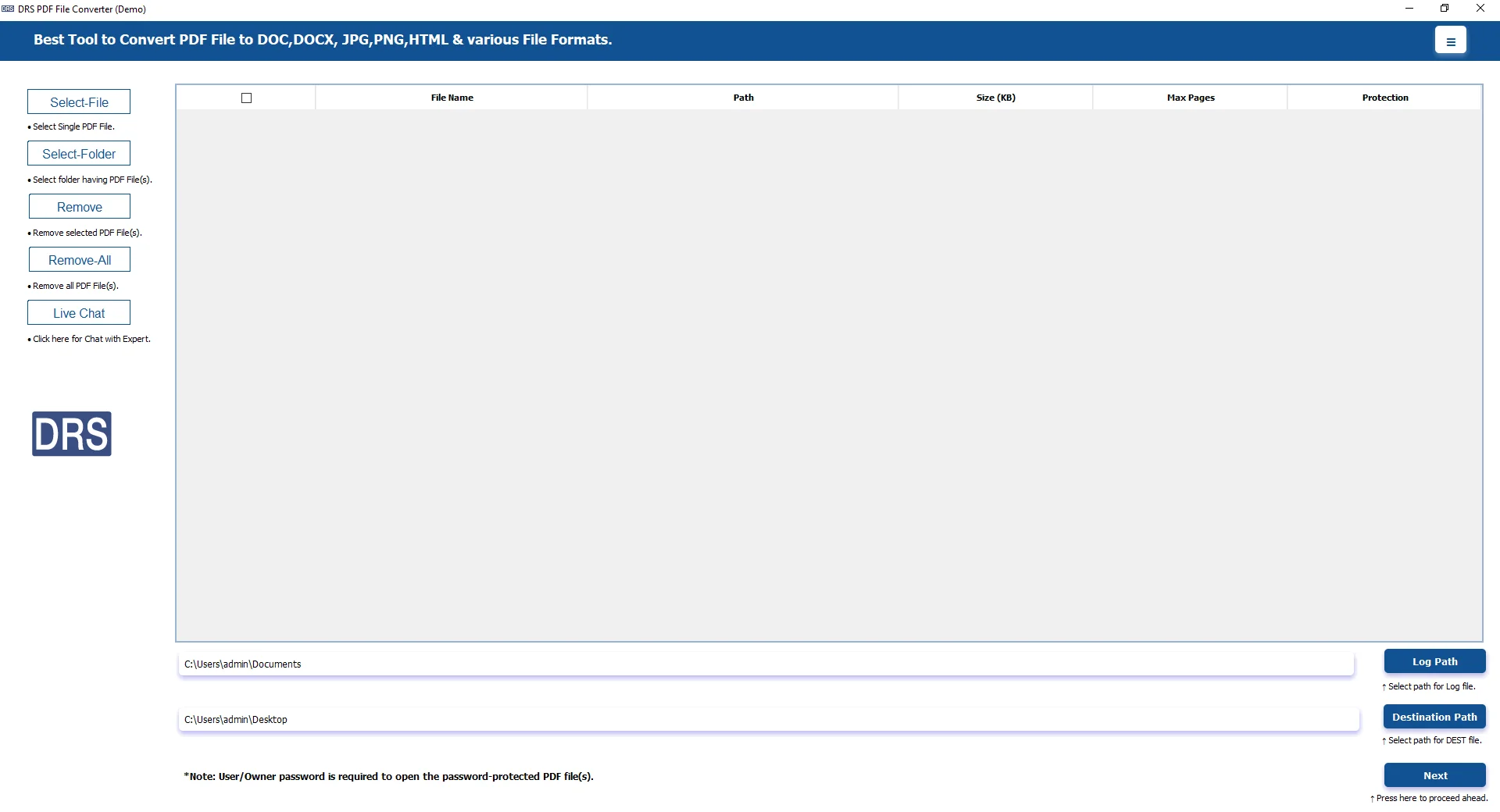 Download, install, and launch the PDF Converter Tool
