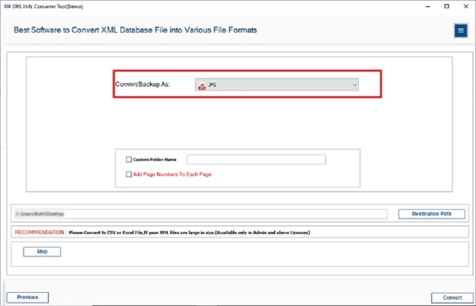 Convert XML to JPG
