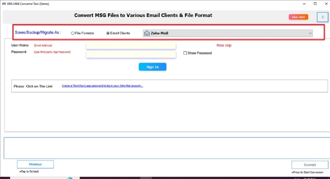 How to Import MSG Emails to Zoho Mail For Mac & Windows