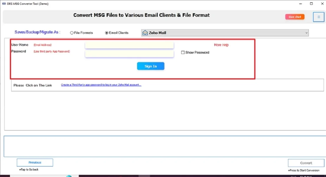 How to Import MSG Emails to Zoho Mail For Mac & Windows
