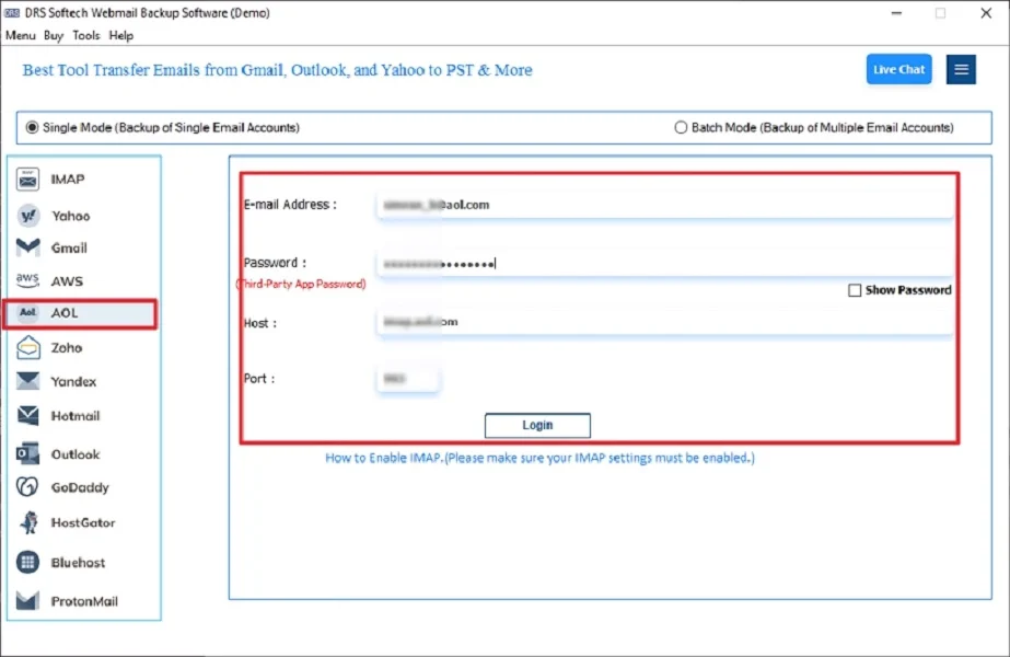 Export AOL Email Folders to Hard Drive on Mac and Windows
