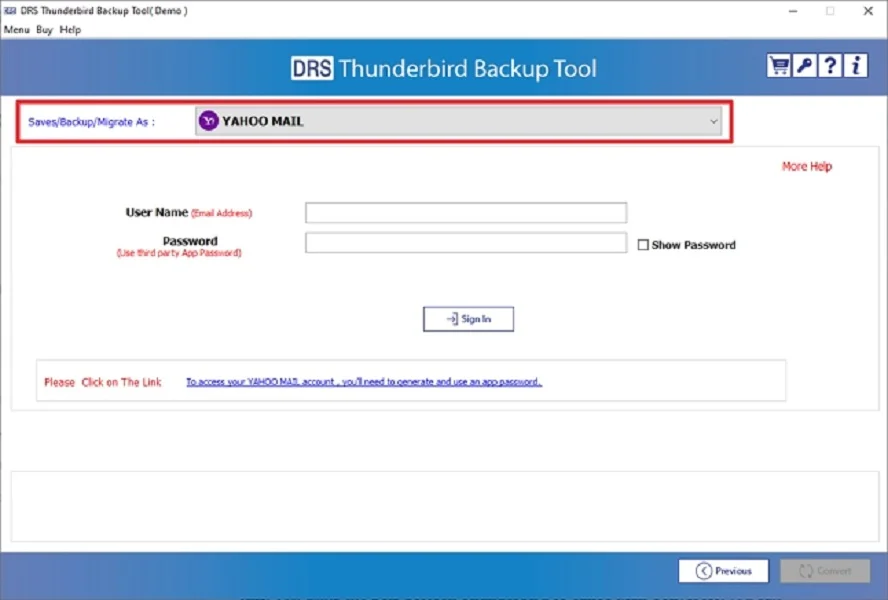 Migrate Thunderbird Emails to Yahoo Mail Easily & Fast
