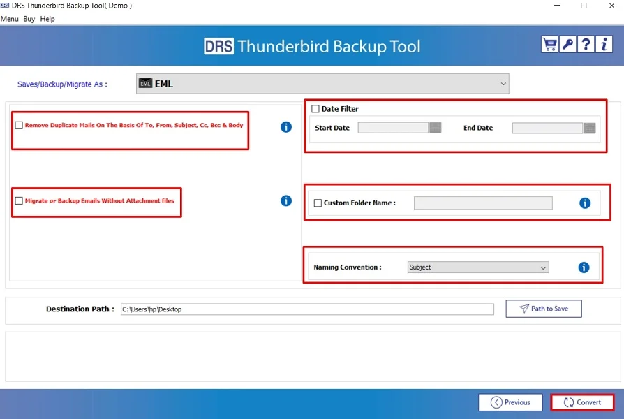 Fast & Easy Way to Export Thunderbird Emails to EML