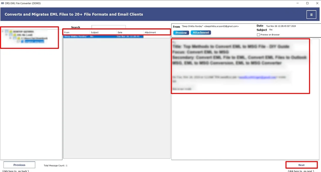 Import EML to Yandex Mail
