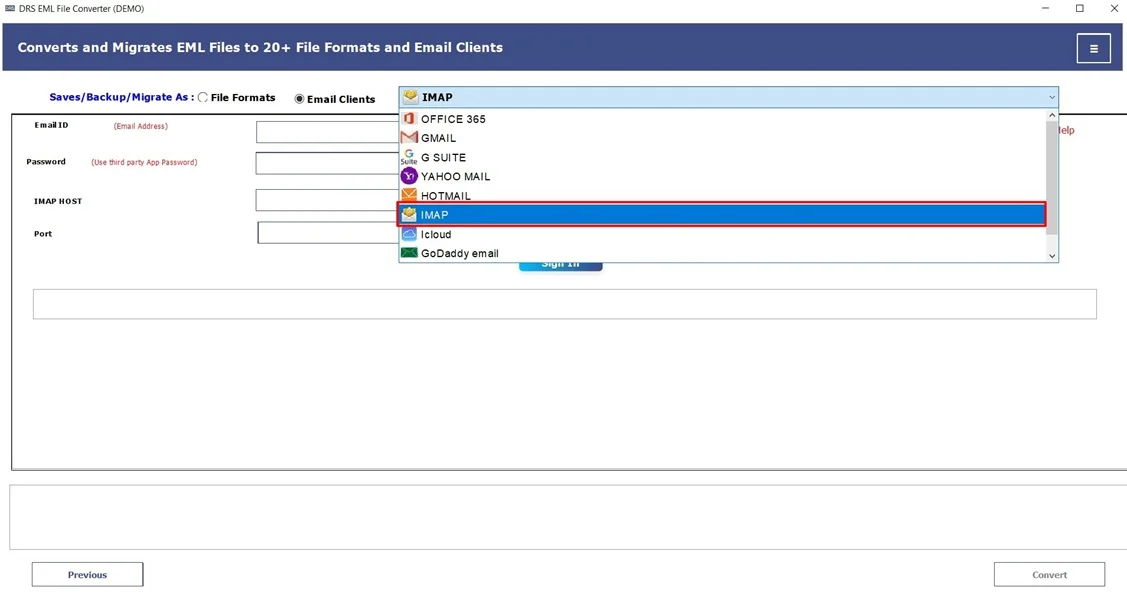 Import EML to Yandex Mail
