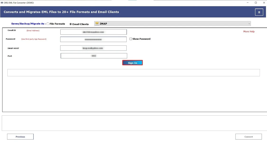 Import EML to Yandex Mail
