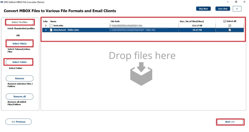 Then, select files or folders.