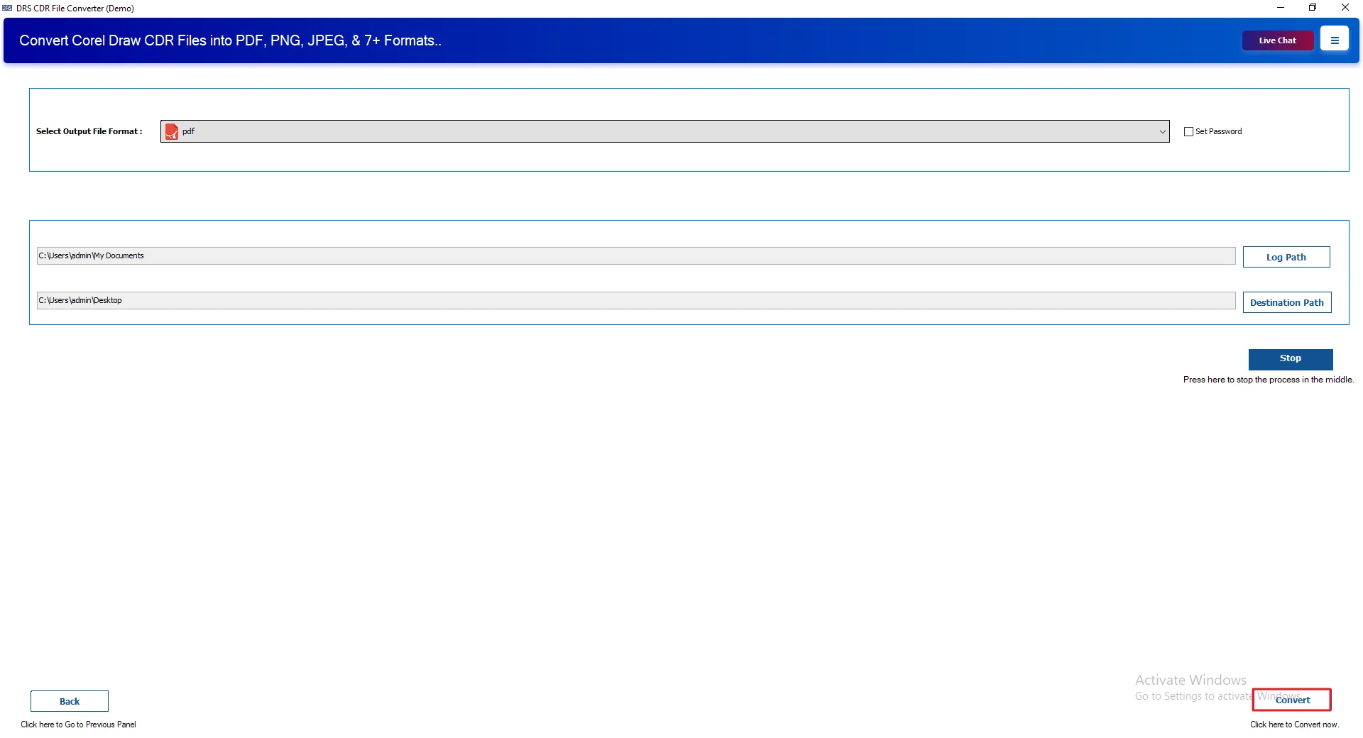 Click Convert to start the process