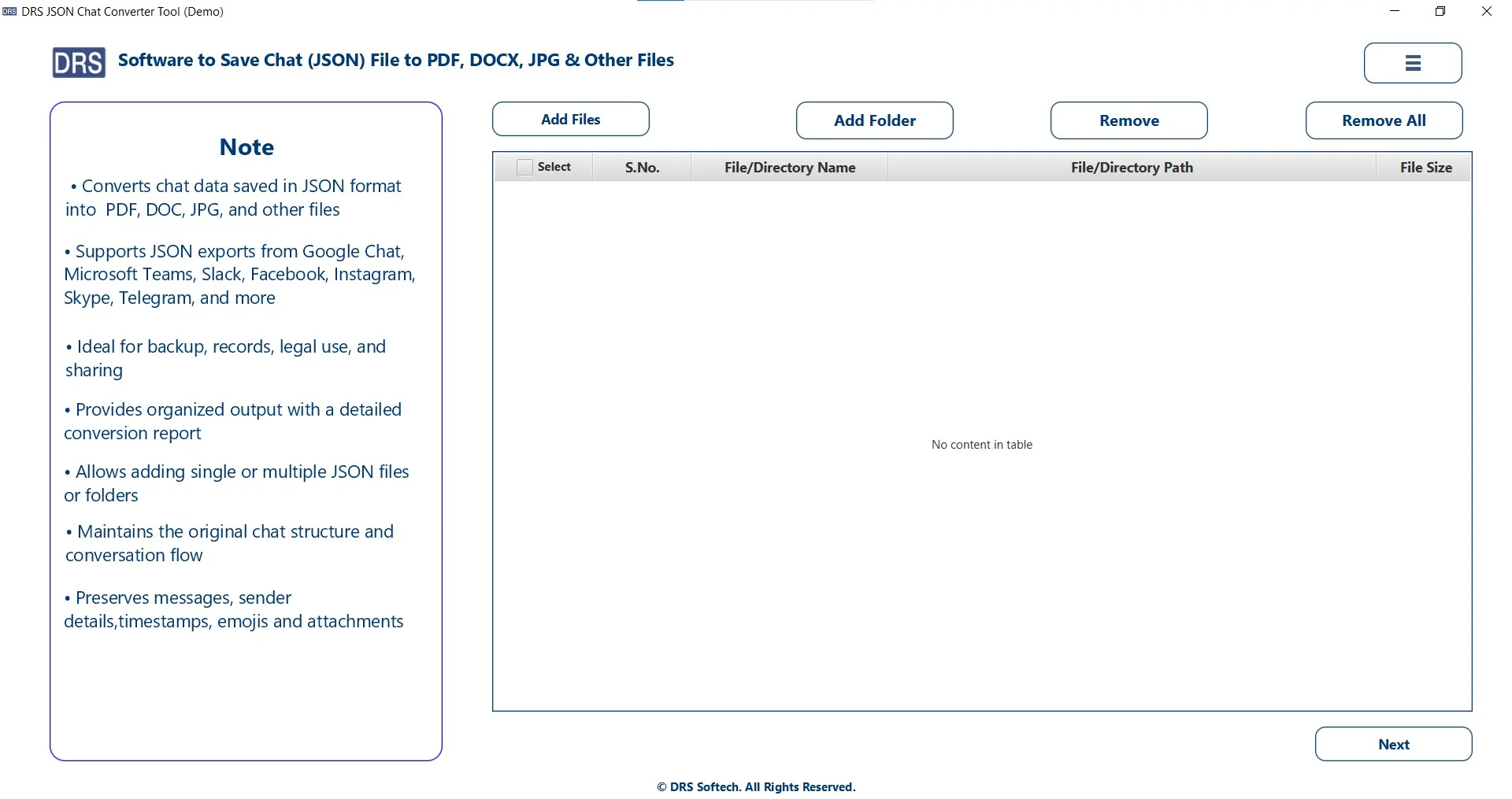 Firstly, start using the MigrateEmails JSON File Converter Tool