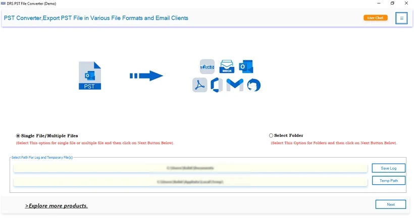 Download and install the MigrateEmails PST File Converter
