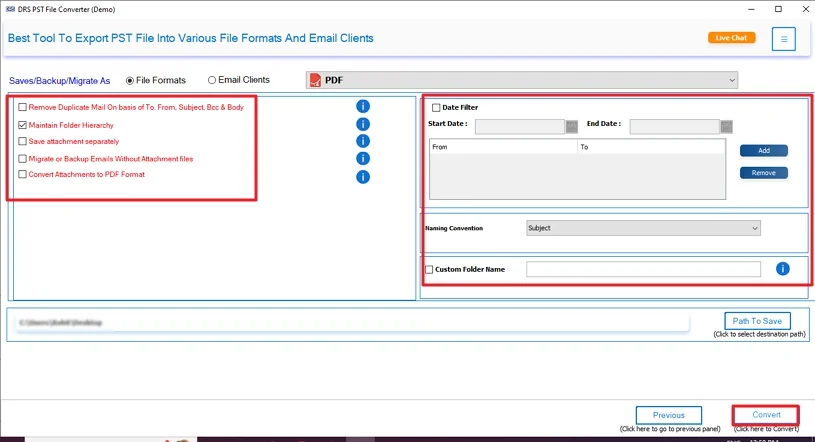 Lastly, apply advanced features as per your needs. Click Convert