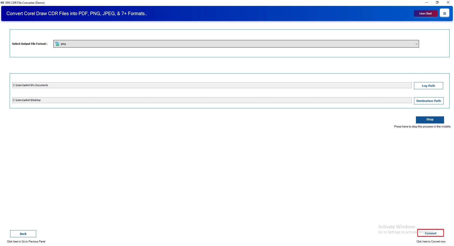 Click Convert to start the conversion