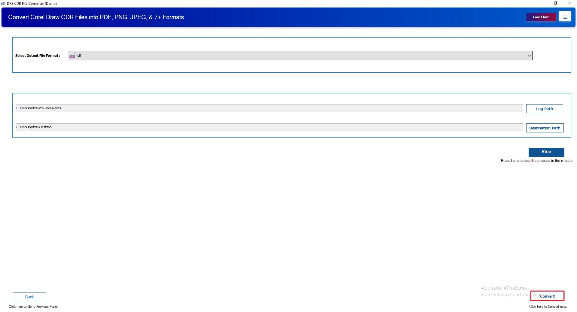 Click Convert to start the process