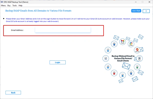 You need to simply enter the login details for authentication.