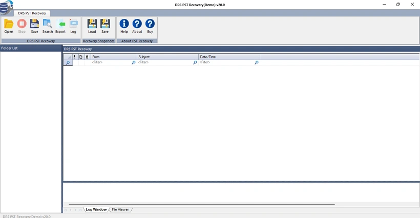 Install and launch the PST Recovery Tool on your computer.