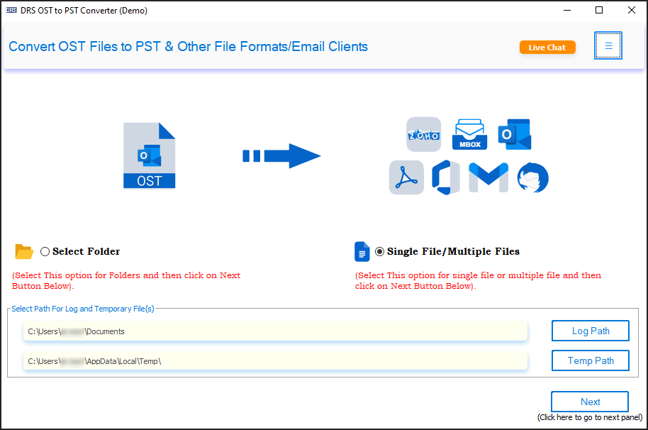 MigrateEmails OST to PST Converter Tool Windows 11 download