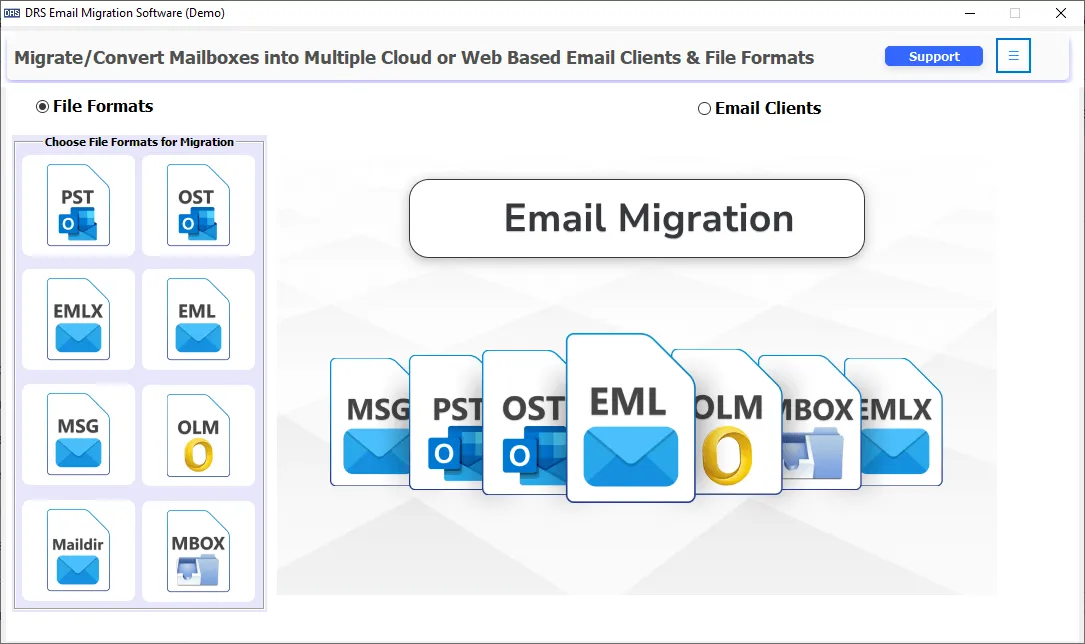 MigrateEmails Email Migrator Screenshot